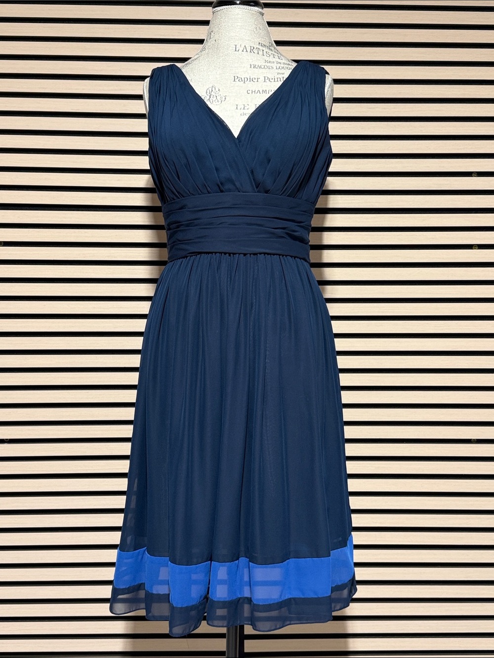 Wtoo Navy Midi Dress with Bright Blue Hemband